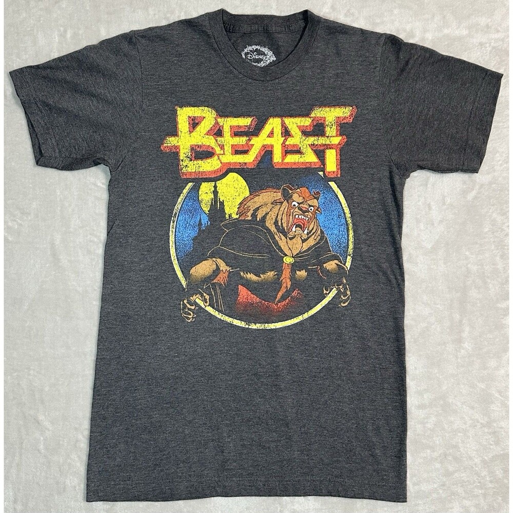 Disney Men's S Ariel Gaston Beast Graphic Tee Lot 3 Little Mermaid Beauty Beast - Picture 5 of 8